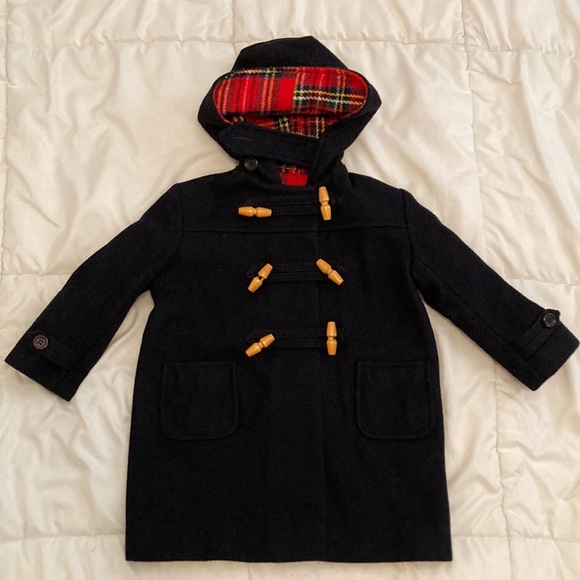 Super Rare Find!! Harrods Vintage Duffle Coat Kids Age 3/4 Years Navy - Picture 2 of 11